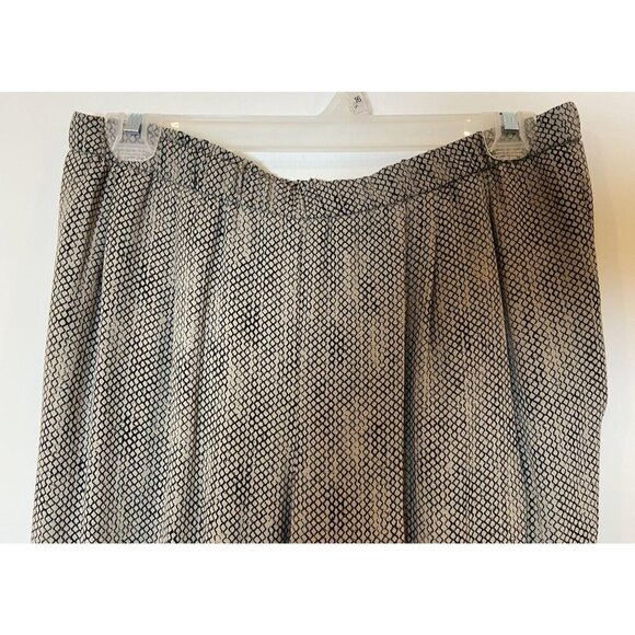 Eileen Fisher Pants Pull On 100% Silk Gray Black Snakeskin Print Small S - Picture 2 of 5